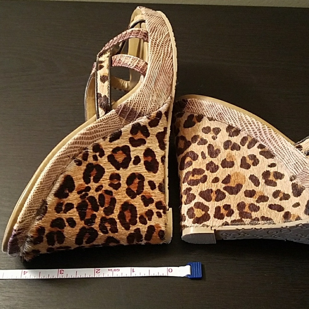 BCBGirls Animal Print Wedge Heels Y2K, Never Worn!